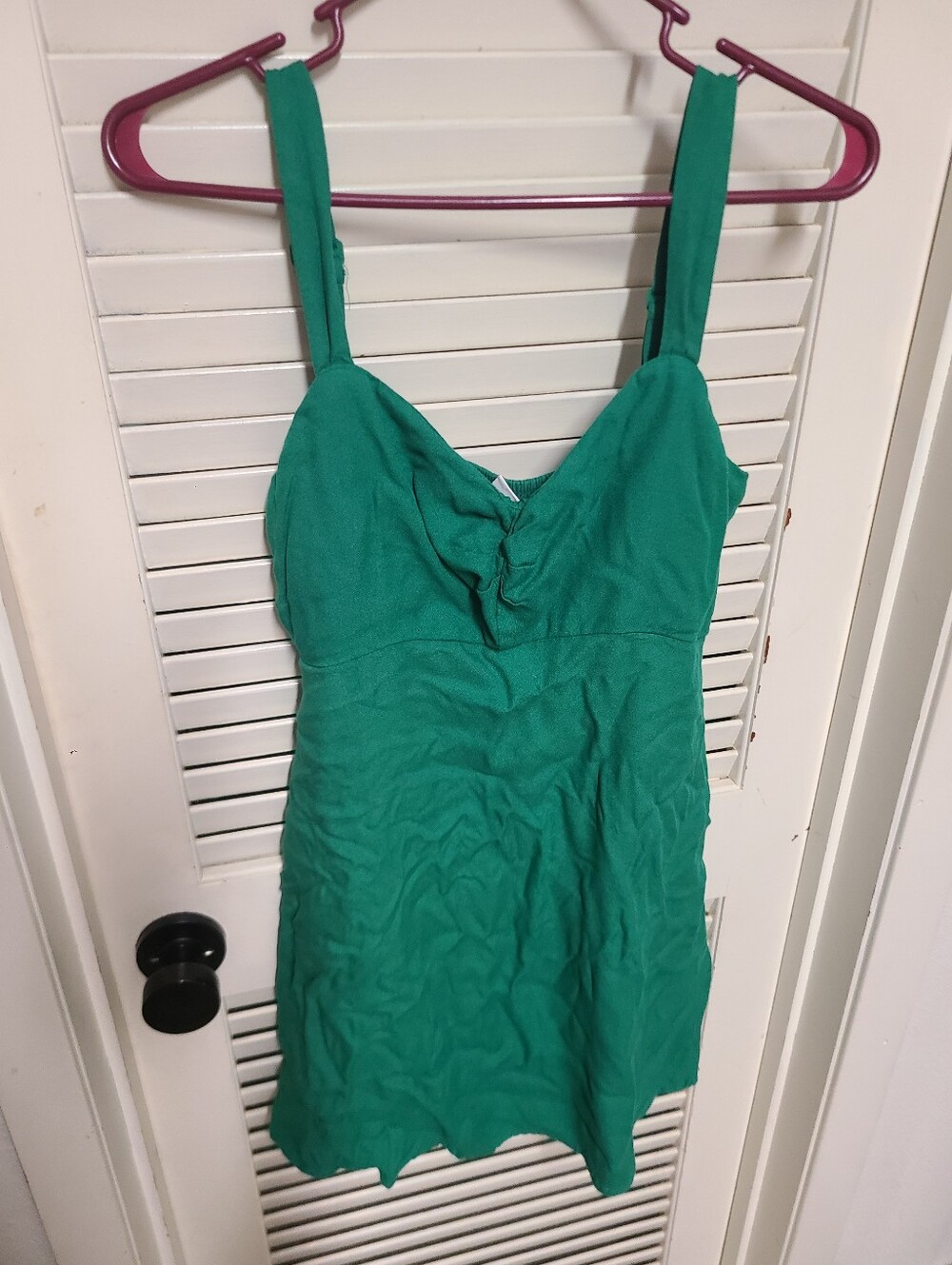 Old Navy Kelly Green Smocked Mini Dress